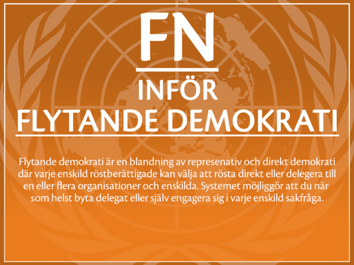 FN inför flytande demokrarti, vilket är en blanding mellan representativ demokrati och direktdemokrati.